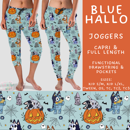 Batch #567 - Magical Character Halloween - Closes 8/10 - ETA early Oct - Blue Hallo Full and Capri Length Joggers