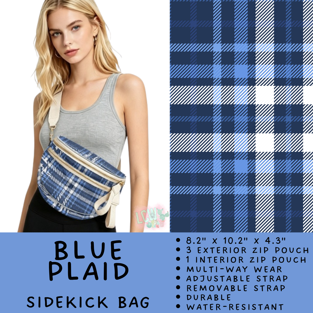 Batch #604 - Sidekick Bag 3 - Closes 10/26 - ETA mid/late Dec - Blue Plaid Sidekick Bag