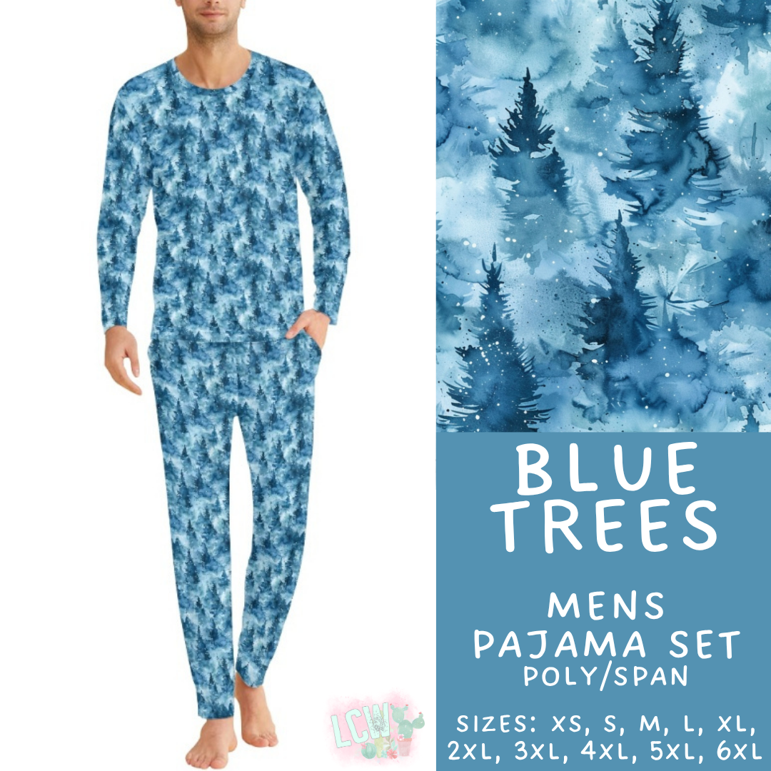 Batch #587 - Family Pajamas 2 - Closes 9/18 - ETA mid Nov - Blue Trees Men's Pajama Set