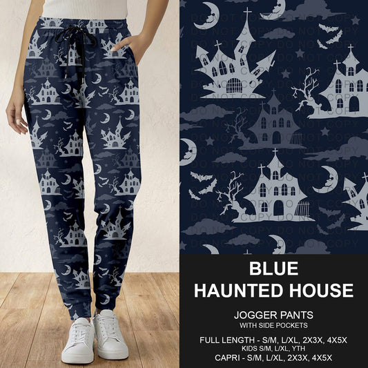 B305 - Preorder Blue Haunted House Joggers (Closes 8/02. ETA: early Oct.)