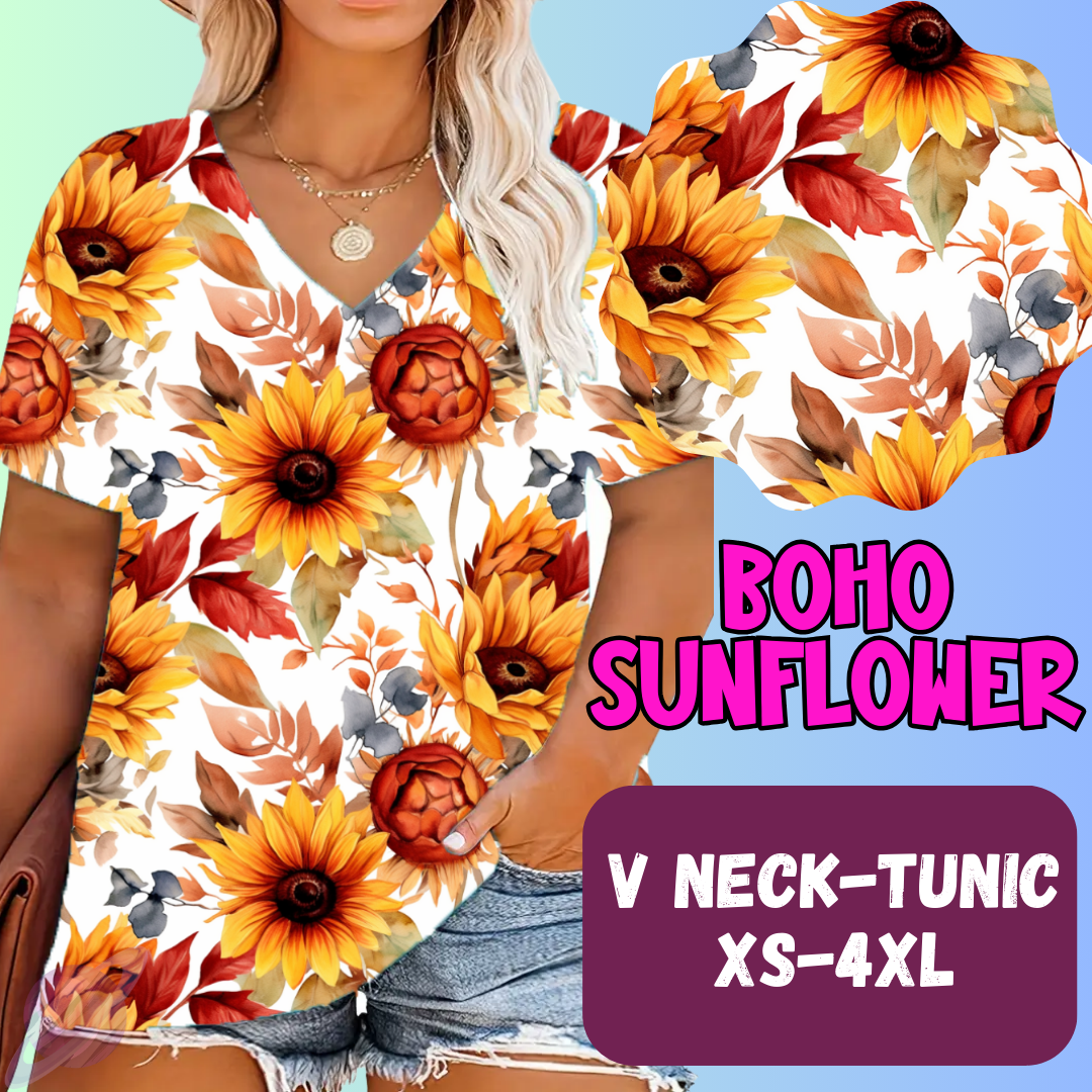 BOHO SUNFLOWER-PPO 13- TOPS AND BOTTOMS-PREORDER CLOSING 6/15