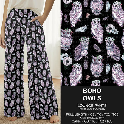B283 - Preorder Boho Owls Lounge Pants (Closes 4/05. ETA: mid June)