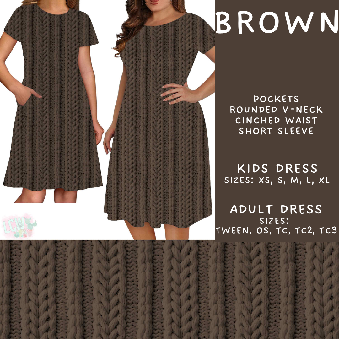 Batch #596 - Sweater Weather - Closes 10/9 - ETA early Dec - Brown Adult & Kids Dresses