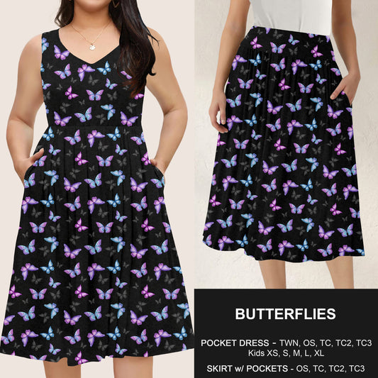 B285 - Preorder Butterflies Dress/Skirt with Pockets (Closes 4/15. ETA: mid June)