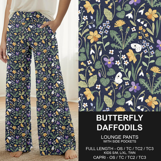 B316 - Preorder Butterfly Daffodils Lounge Pants (Closes 10/11. ETA: mid Dec.)