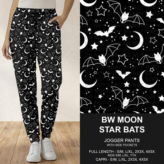 B305 - Preorder BW Moon Star Bats Joggers (Closes 8/02. ETA: early Oct.)