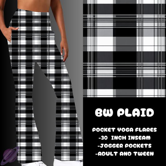 BW PLAID-YOGA FLARES 7-PREORDER DUE 10/2