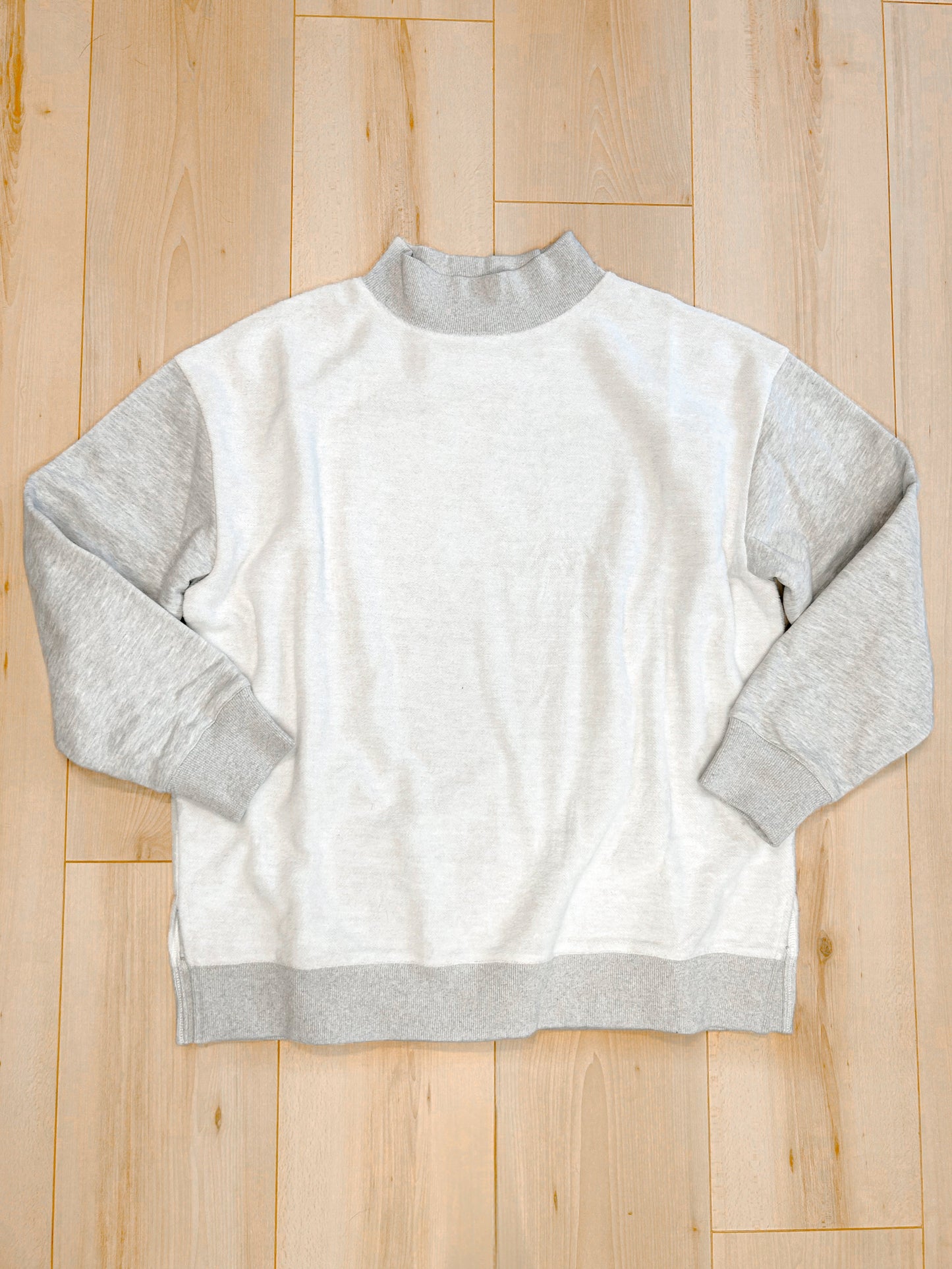 Oversized Inside Out and Reversible Mockneck Sweatshirt