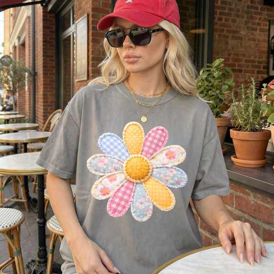 Quilted Flower Tshirt