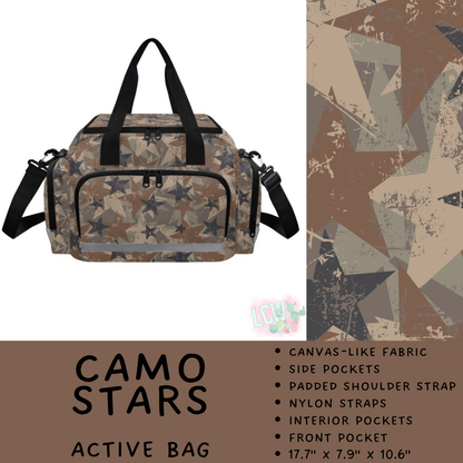 Batch #500 - Active Armor Collection - Closes 3/6 - ETA early May - Camo Stars Active Bag
