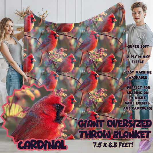 CARDINAL-OVERSIZED THROW 14-PREORDER CLOSING 10/8