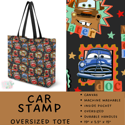 Batch #609 - Travel Collection 2 - Closes 11/6 - ETA early Jan - Car Stamp Oversized Totes