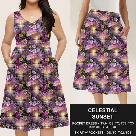 B285 - Preorder Celestial Sunset Dress/Skirt with Pockets (Closes 4/15. ETA: mid June)