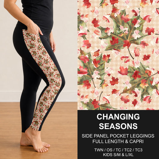 B308 - Preorder Changing Seasons Side Panel Pocket Leggings (Closes 8/16. ETA: late Oct.)