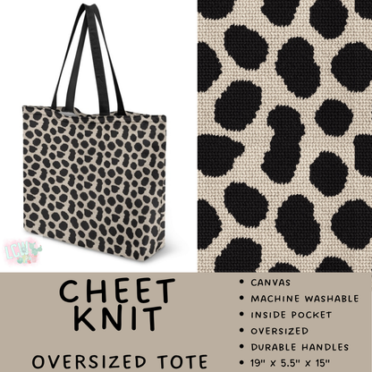 Batch #609 - Travel Collection 2 - Closes 11/6 - ETA early Jan - Cheet Knit Oversized Totes