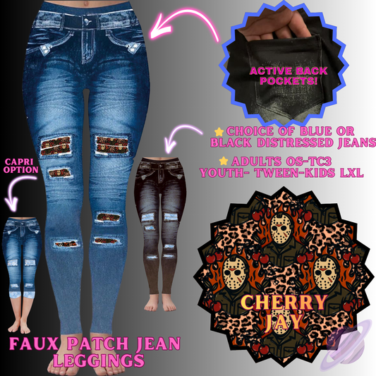 CHERRY JAY-FAUX JEAN LEGGING-PREORDER CLOSING 12/2