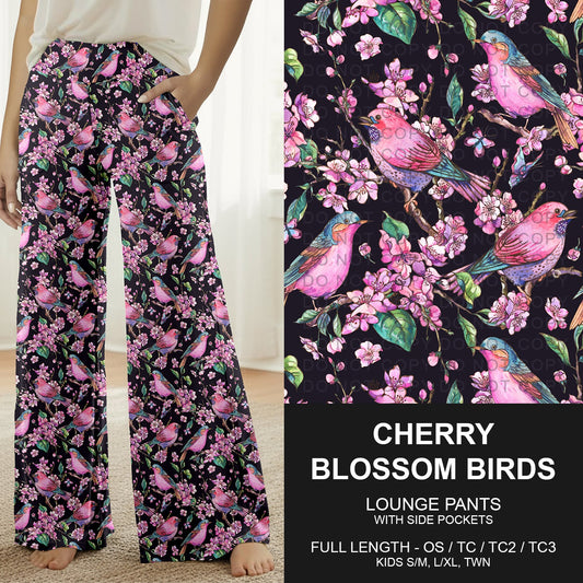 B265 - Preorder Cherry Blossom Birds Lounge Pants (Closes 12/14. ETA mid Feb.)
