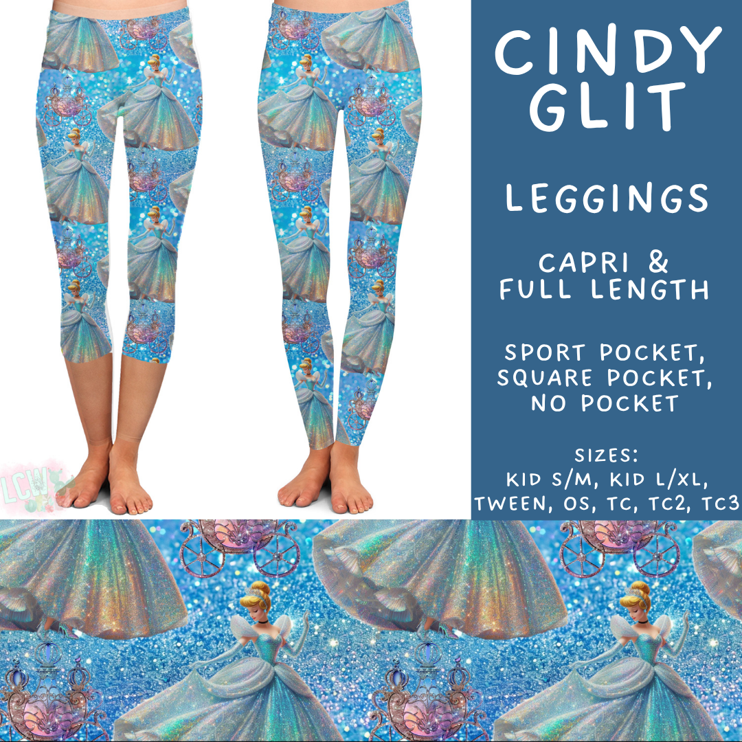 Batch #557 - Princess Glitter - Closes 7/17 - ETA mid Sept - Cindy Glit Full and Capri Length Leggings