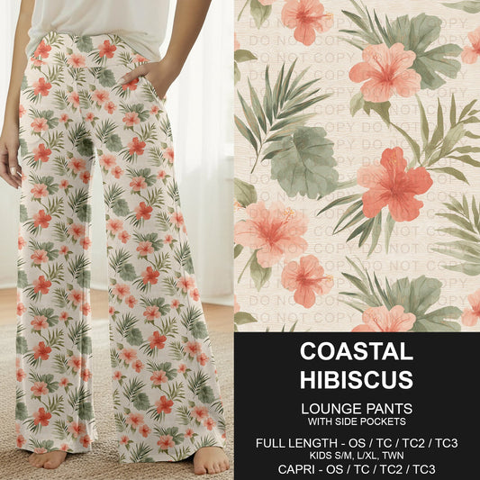 B288 - Preorder Coastal Hibiscus Lounge Pants (Closes 5/03. ETA: early July)