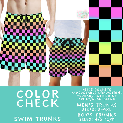 Batch #543 - Pool Party 2 - Closes 6/15 - ETA early/mid August - Color Check Boys' & Men's Swim Trunks