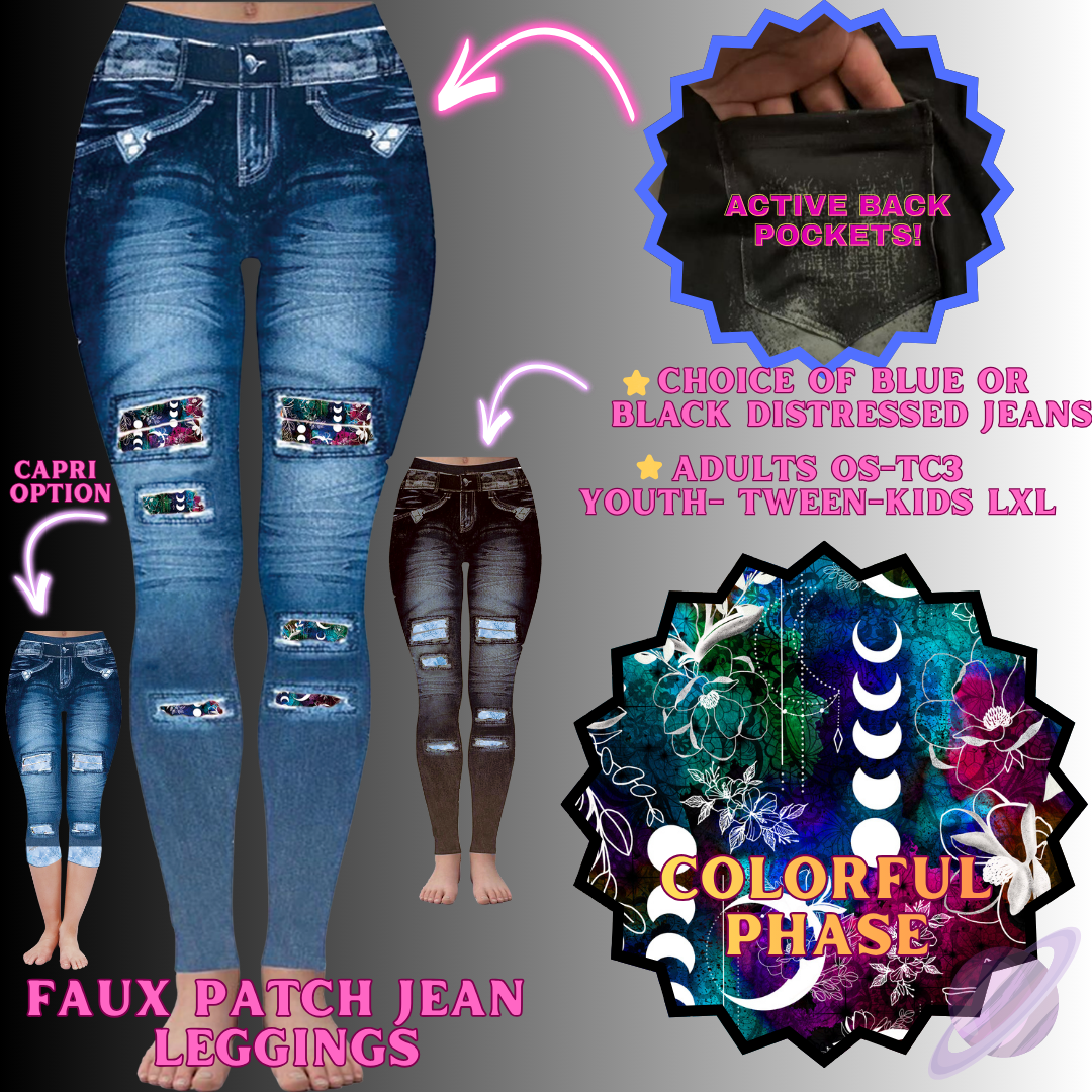 COLORFUL PHASE-FAUX JEAN LEGGING-PREORDER CLOSING 12/2