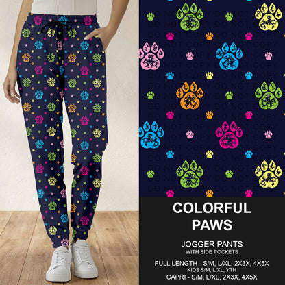 B298 - Preorder Colorful Paws Joggers (Closes 7.05. ETA: early Sept.)