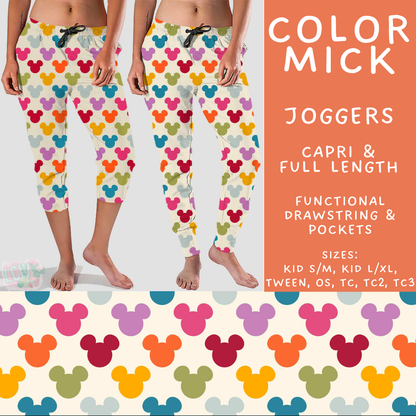 Batch #541 - Magical Faves 21 - Closes 6/10 - ETA mid August - Color Mick Full and Capri Length Joggers