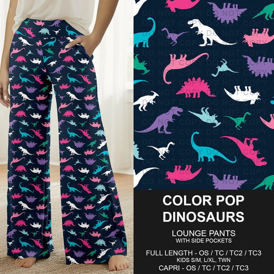B294 - Preorder Color Pop Dinosaurs Lounge Pants (Closes 6/07. ETA: early Aug.)