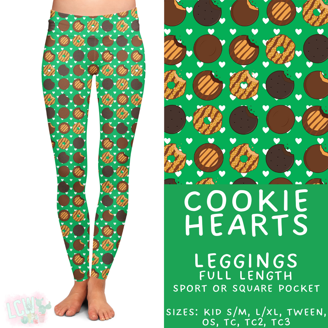 Batch #610 - Cookie Dealer 3 - Closes 11/9 - ETA early Jan - Cookie Hearts Full Length Leggings