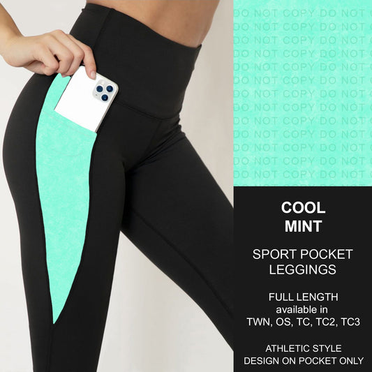 B280 - Preorder Cool Mint Sport Pocket Leggings (Closes 3/22. ETA: late May)