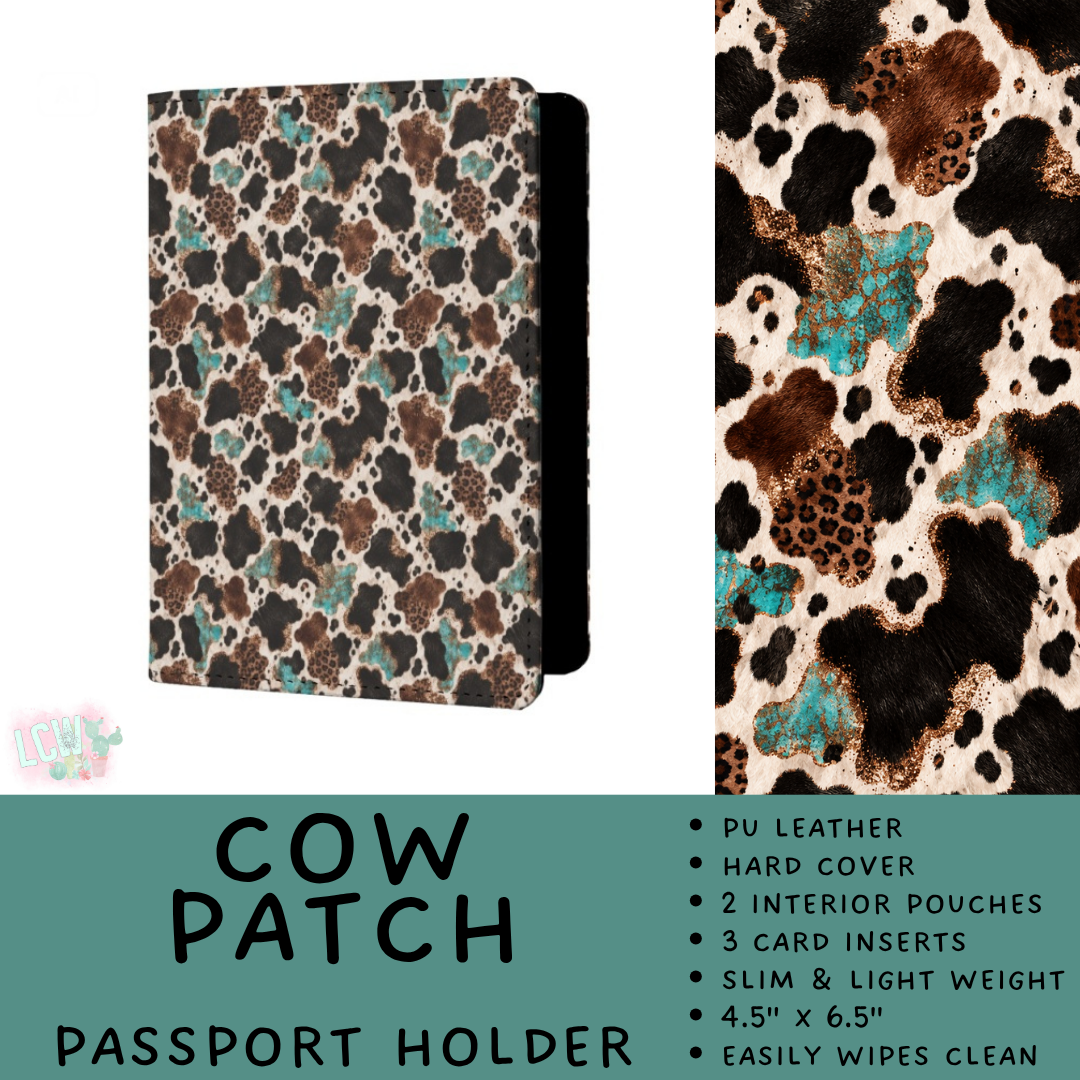 Batch #609 - Travel Collection 2 - Closes 11/6 - ETA early Jan - Cow Patch Passport Holder