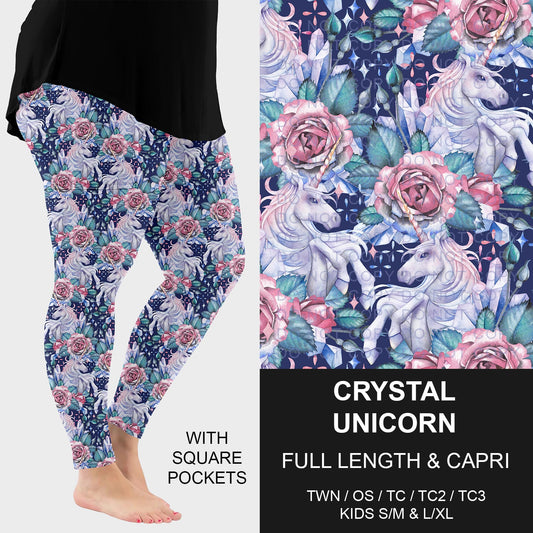B292 - Preorder Crystal Unicorn Leggings w/ Pockets (Closes 5/24. ETA: late July)