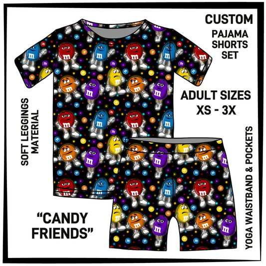 PS1S - Candy Friends Pajamas Top & Shorts Set - Preorder Closing 7/1 ETA: Late Aug