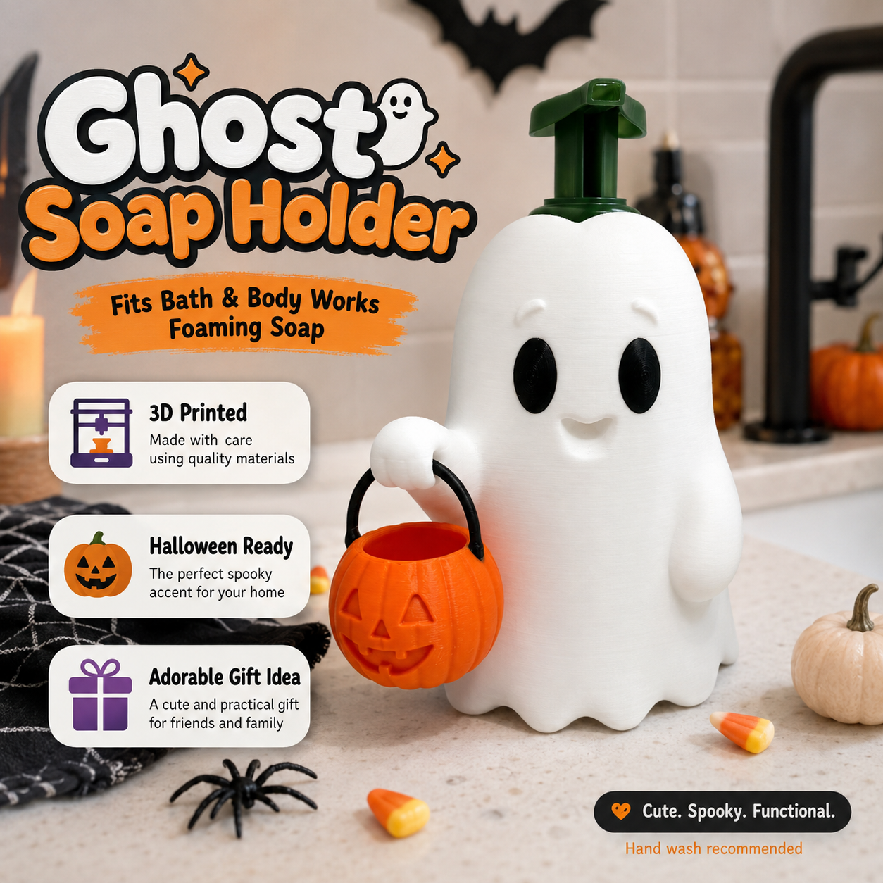 PUMPKIN MOUSE SOAP HOLDERS- 3D PRINTED