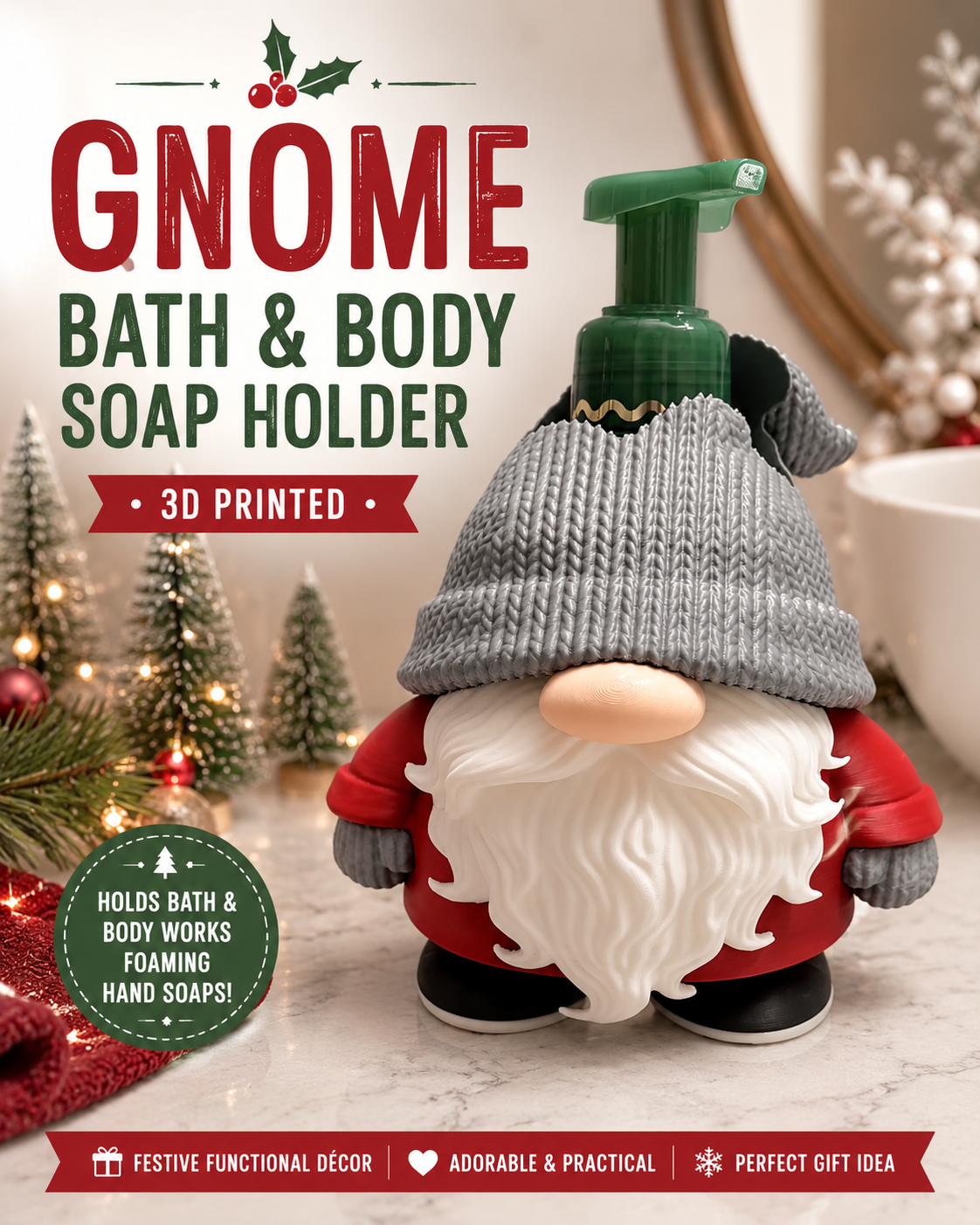 HONEY BEAR SOAP HOLDER- 3D PRINTED