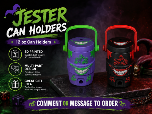 BOY JESTER-3D PRINTED CUSTOM 12 OUNCE CAN HOLDERS