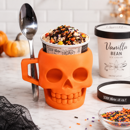 SKULL-3D PRINTED ICE CREAM PINT HOLDER