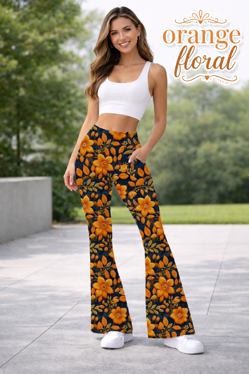 ORANGE FLORAL -YOGA FLARE PREORDER- CLOSING 9/14