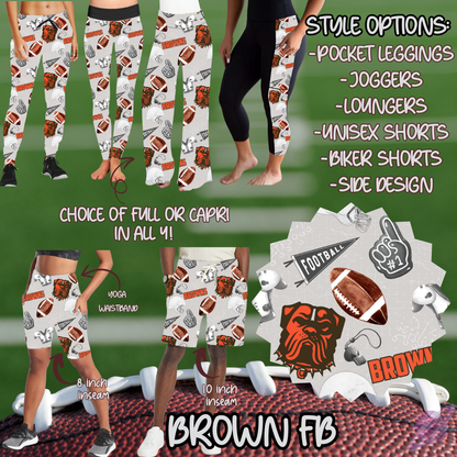 BROWN FB-GAME DAY RUN- PREORDER CLOSING 7/13