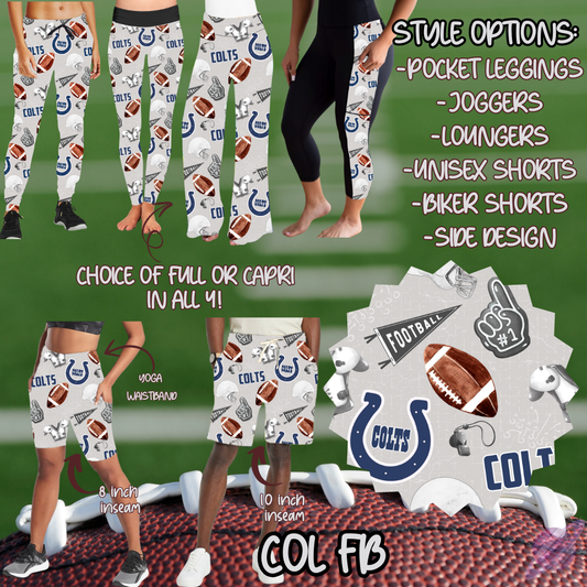 COL FB-GAME DAY RUN- PREORDER CLOSING 7/13