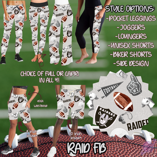 RAID FB-GAME DAY RUN- PREORDER CLOSING 7/13