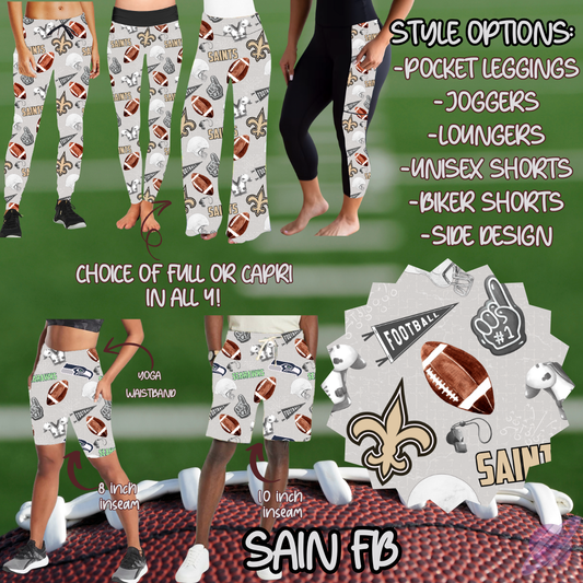 SAIN FB-GAME DAY RUN- PREORDER CLOSING 7/13