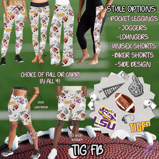 TIG FB-GAME DAY RUN- PREORDER CLOSING 7/13
