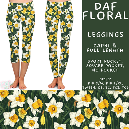 Batch #578 - July Request Run - Closes 8/31 - ETA late October - Daf Floral Full and Capri Length Leggings