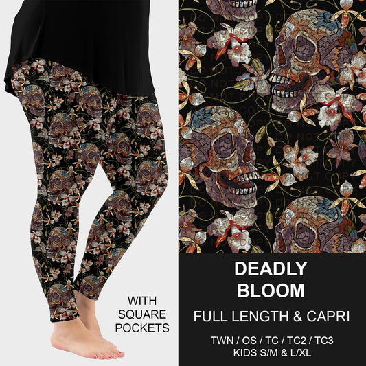 B277 - Preorder Deadly Bloom Leggings w/ Pockets (Closes 3/08. ETA: mid May)