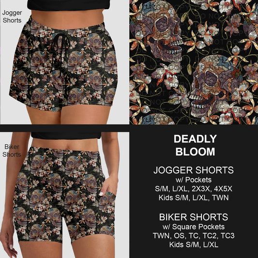 B281 - Preorder Deadly Bloom Jogger/Biker Shorts (Closes 3/25. ETA: early June)
