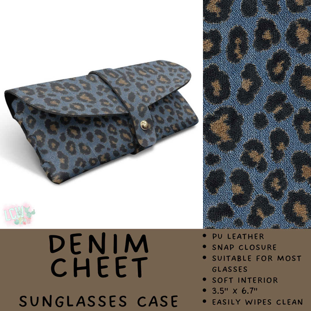 Batch #609 - Travel Collection 2 - Closes 11/6 - ETA early Jan - Denim Cheet Sunglasses Case