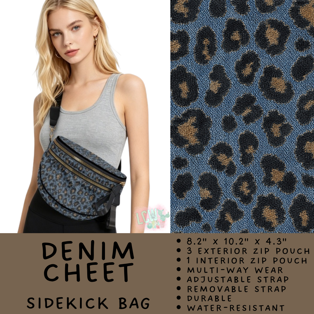 Batch #579 - Sidekick Bags 2 - Closes 9/2 - ETA early November - Denim Cheet Sidekick Bag