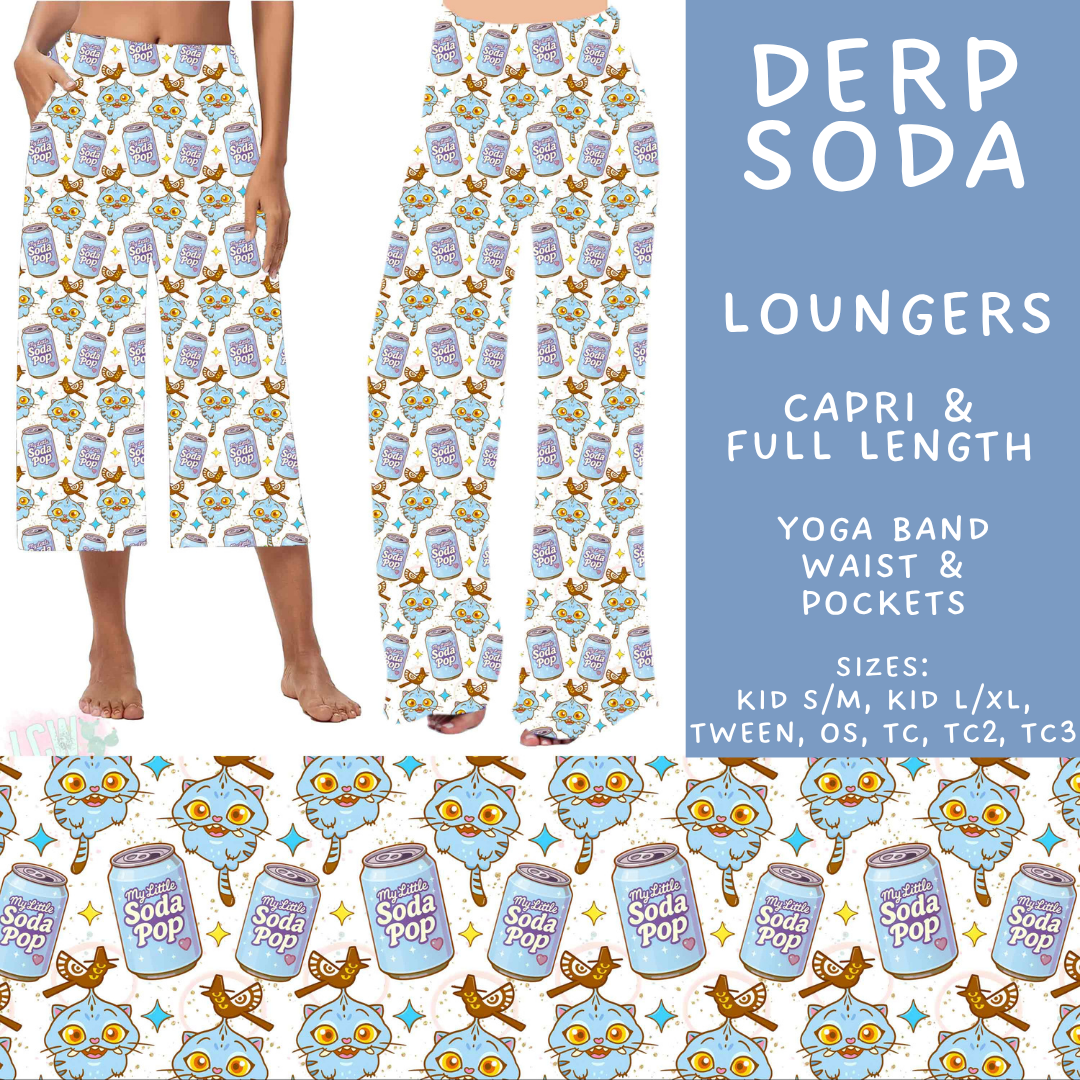 Batch #586 - Cool Characters 18 - Closes 9/16 - ETA mid Nov - Derp Soda Capri and Full Length Loungers
