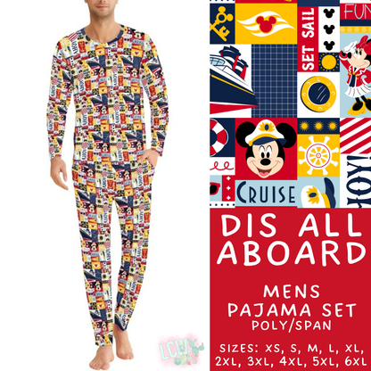 Batch #590 - Magical Family Pajamas - Closes 9/18 - ETA mid Nov - Dis All Aboard Men's Pajama Set